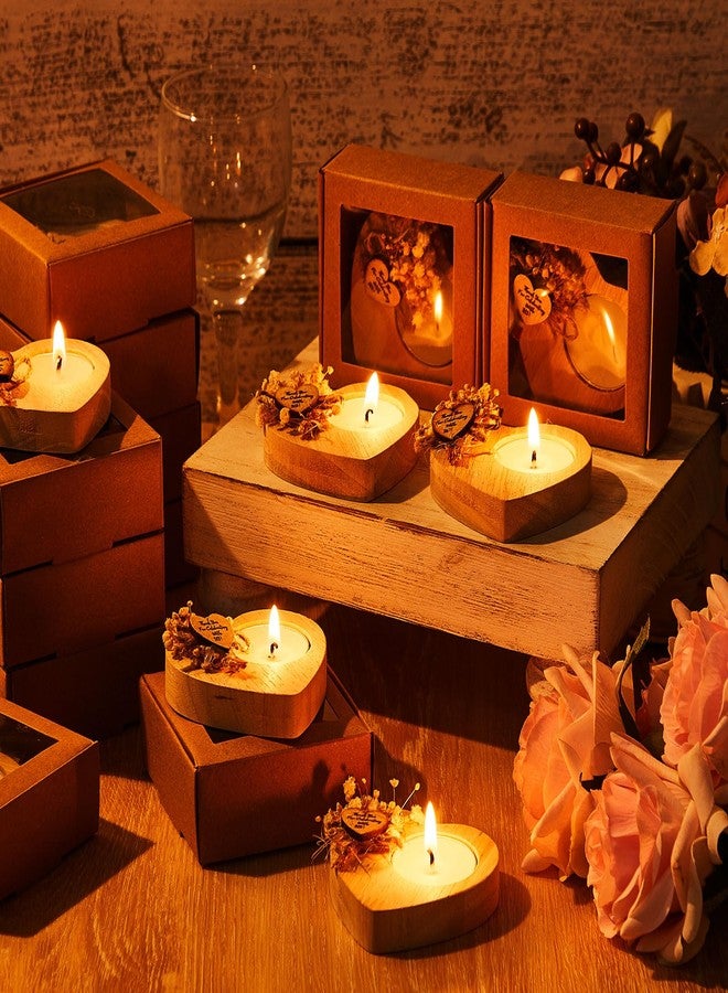 Otuuz 50 Pcs Bridal Shower Favors Candles Rustic Wedding for Guests Party Souvenirs Wooden Centerpiece Tables Thanksgiving (Natural Color) - Image 5